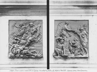 The Angel of France expelling the heretics, Distribution of bread, (detail)
